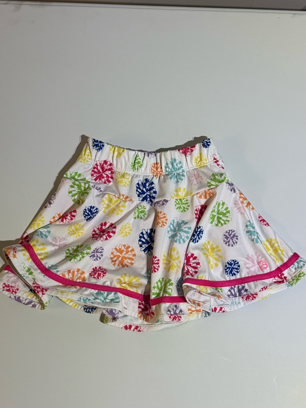 SET Active Callie Cheer Skort Rainbow PomPoms 7/8 Girls Power Pink NWOT Boutique